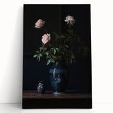 Vintage Botanical Art Prints – Elegant Rose Vase Illustration