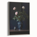 Vintage Botanical Art Prints – Elegant Rose Vase Illustration