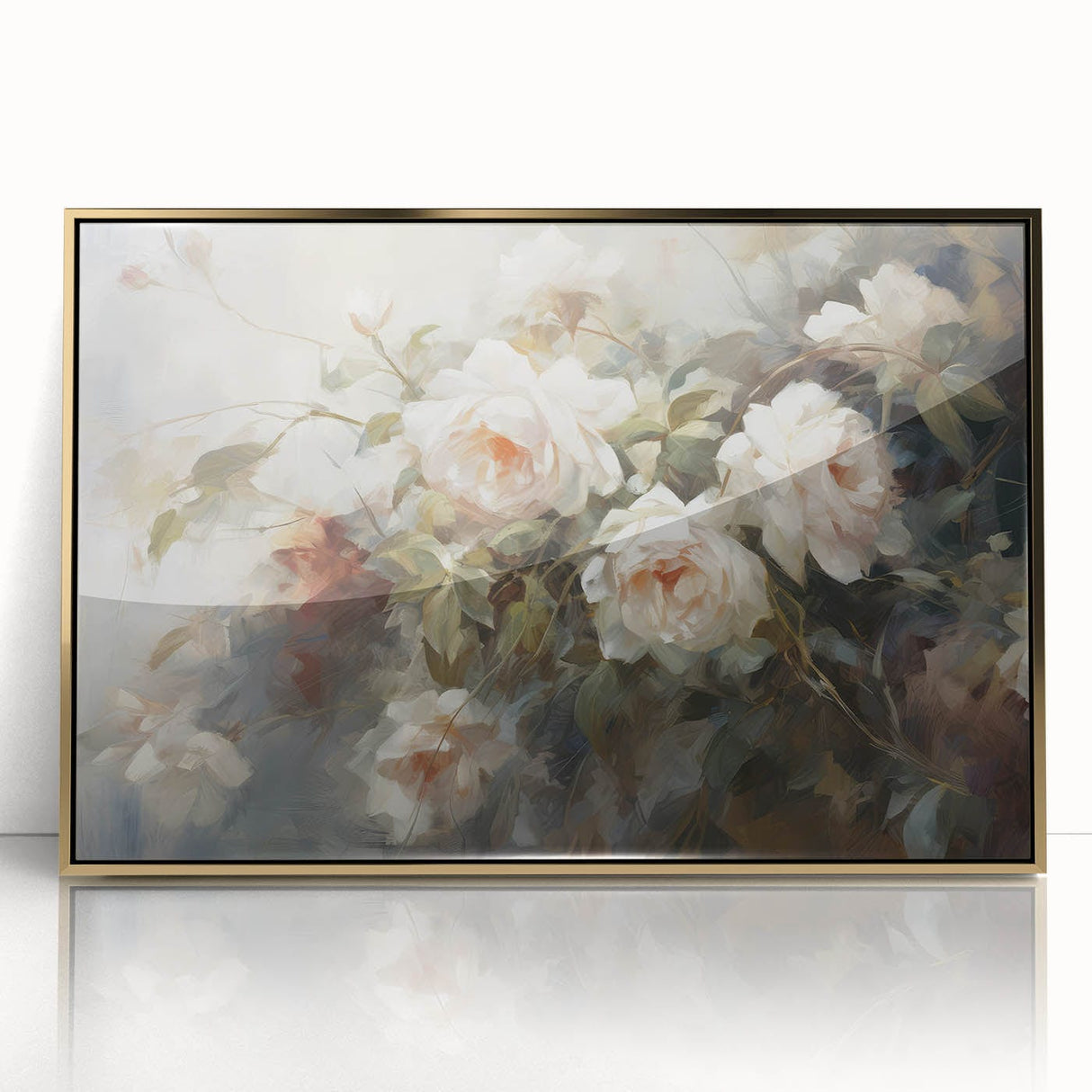 Vintage Botanical Art Prints – Soft Pink Roses Illustration