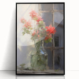 Vintage Botanical Art Prints – Red Flowers in Vase Illustration