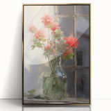 Vintage Botanical Art Prints – Red Flowers in Vase Illustration