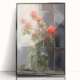 Vintage Botanical Art Prints – Red Flowers in Vase Illustration