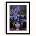 Vintage Botanical Art Prints – Blue Flowers in Vase Illustration