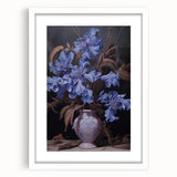 Vintage Botanical Art Prints – Blue Flowers in Vase Illustration