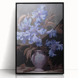 Vintage Botanical Art Prints – Blue Flowers in Vase Illustration