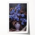 Vintage Botanical Art Prints – Blue Flowers in Vase Illustration