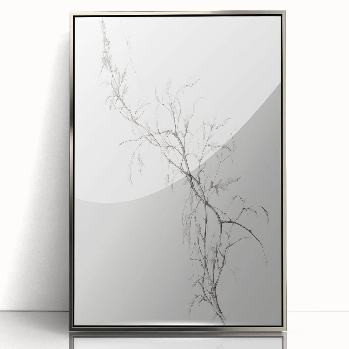 Vintage Botanical Art Prints – Delicate Branch Pencil Drawing