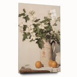 Vintage Botanical Art Prints – White Flowers in Pitcher Illustration