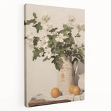 Vintage Botanical Art Prints – White Flowers in Pitcher Illustration