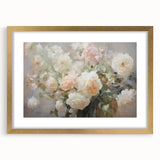 Vintage Botanical Art Prints – Soft Pink Roses in Vase Illustration