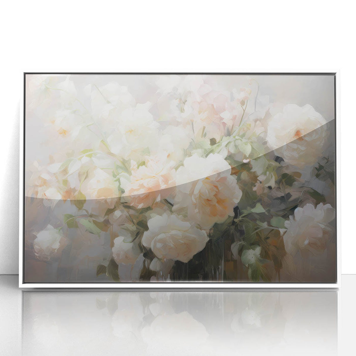 Vintage Botanical Art Prints – Soft Pink Roses in Vase Illustration