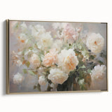 Vintage Botanical Art Prints – Soft Pink Roses in Vase Illustration