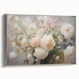 Vintage Botanical Art Prints – Soft Pink Roses in Vase Illustration