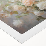 Vintage Botanical Art Prints – Soft Pink Roses in Vase Illustration