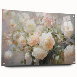 Vintage Botanical Art Prints – Soft Pink Roses in Vase Illustration