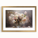 Vintage Botanical Art Prints – Soft Pink Roses in Vase Illustration