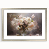 Vintage Botanical Art Prints – Soft Pink Roses in Vase Illustration