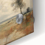 Vintage Botanical Art Print - Serene Landscape with Tree – Framed