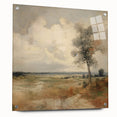 Vintage Botanical Art Print - Serene Landscape with Tree – Framed