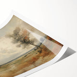 Vintage Botanical Art Print - Serene Landscape with Tree – Framed