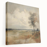 Vintage Botanical Art Print - Serene Landscape with Tree – Framed