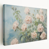 Vintage Botanical Art Print - Soft Pink Roses – Framed