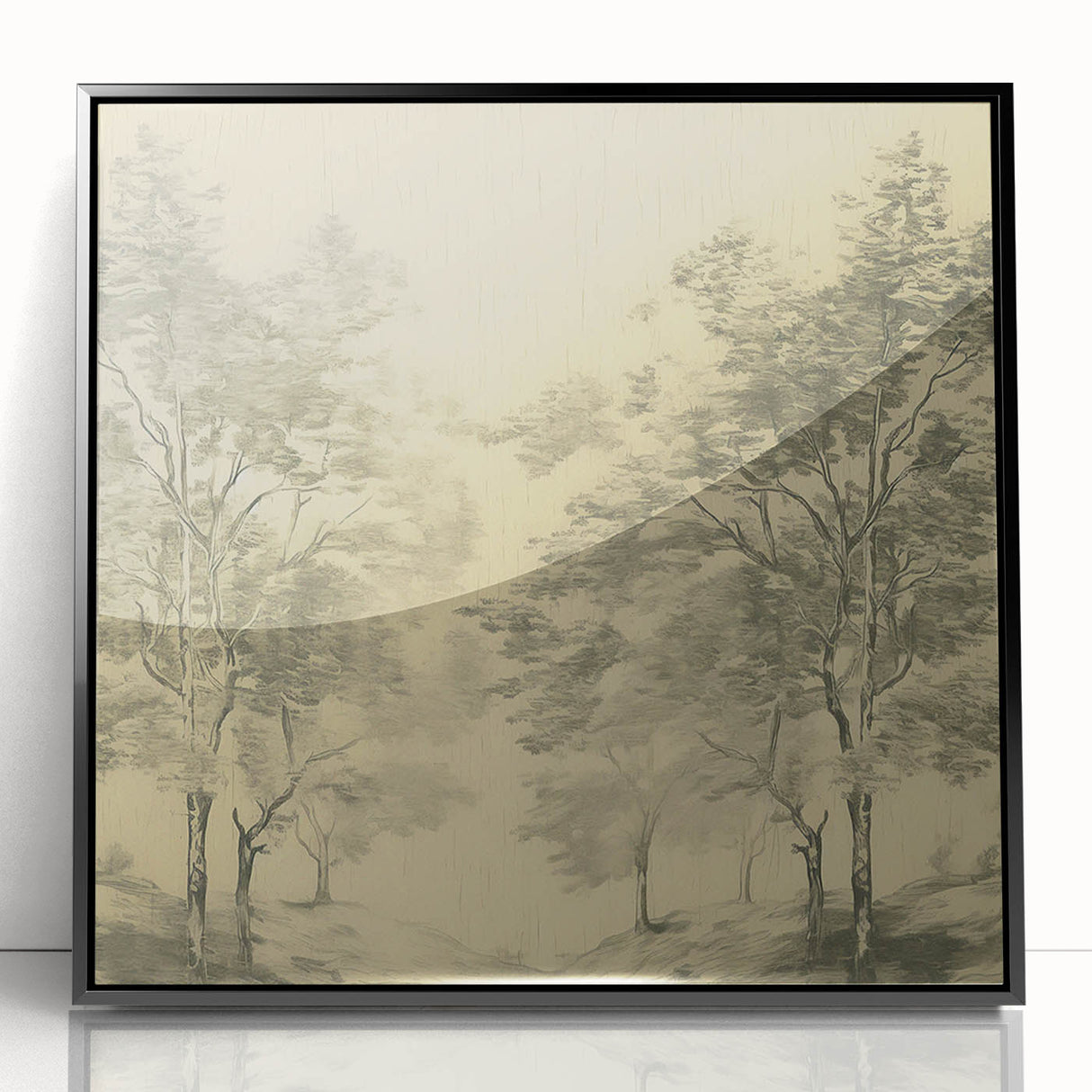 Vintage Botanical Art Prints – Scenic Tree Landscape Drawing