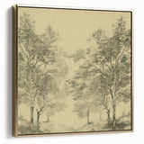 Vintage Botanical Art Prints – Scenic Tree Landscape Drawing