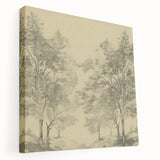 Vintage Botanical Art Prints – Scenic Tree Landscape Drawing