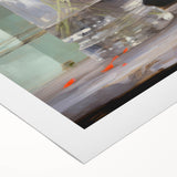 Vintage Botanical Art Print - Red Flowers in Glass Vase – Framed