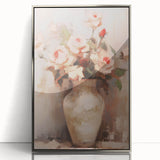 Vintage Botanical Art Print - Roses in Vase – Framed