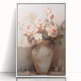 Vintage Botanical Art Print - Roses in Vase – Framed