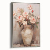 Vintage Botanical Art Print - Roses in Vase – Framed