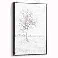 Vintage Botanical Art Print - Tree Sketch in Field – Framed