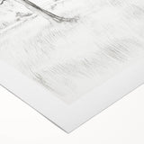 Vintage Botanical Art Print - Tree Sketch in Field – Framed