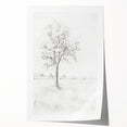 Vintage Botanical Art Print - Tree Sketch in Field – Framed