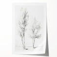 Vintage Botanical Art Prints – Pencil Drawing of Trees – Elegant Wall Art