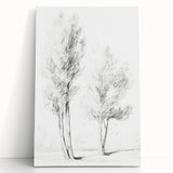 Vintage Botanical Art Prints – Pencil Drawing of Trees – Elegant Wall Art