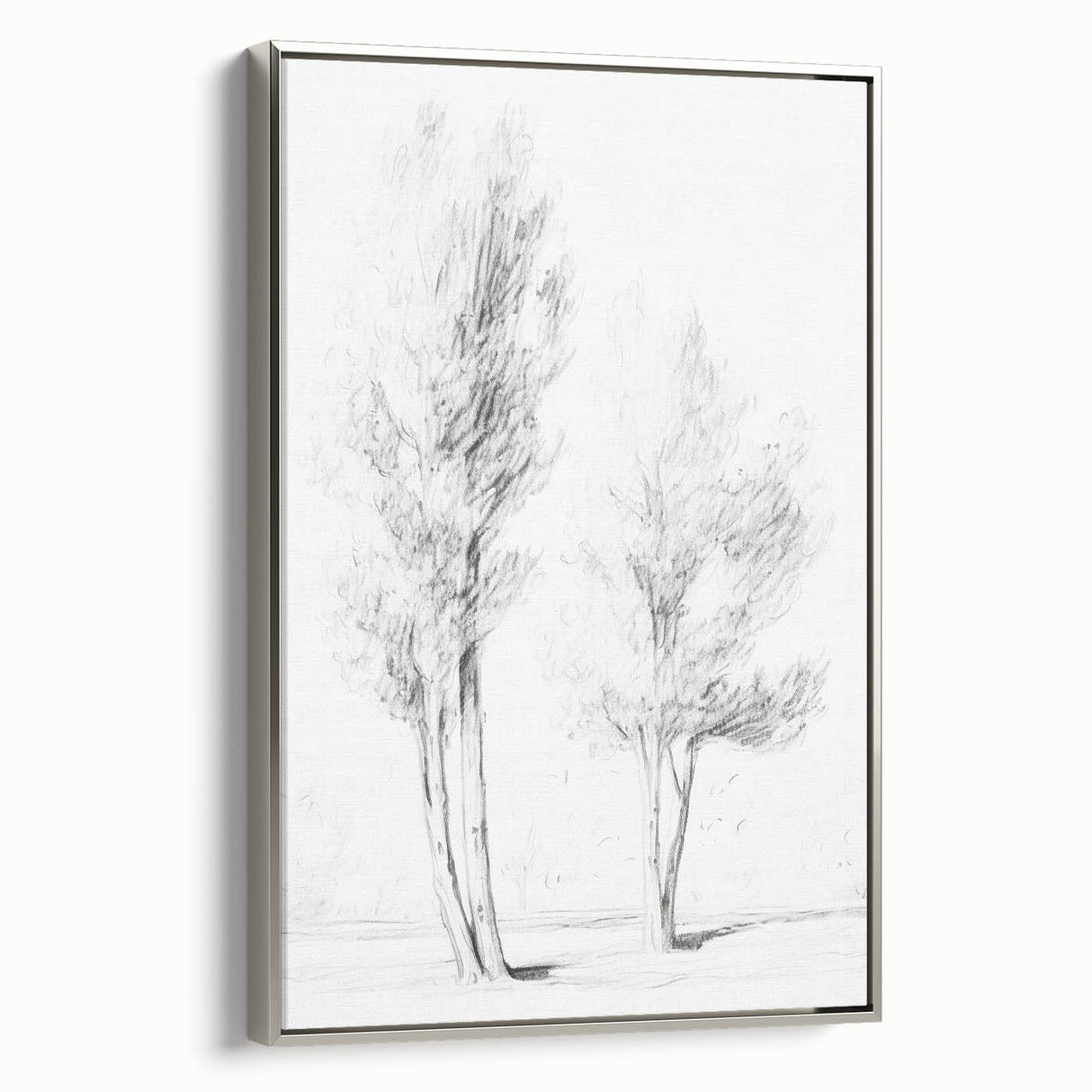Vintage Botanical Art Prints – Pencil Drawing of Trees – Elegant Wall Art