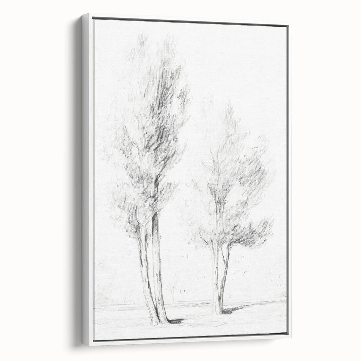 Vintage Botanical Art Prints – Pencil Drawing of Trees – Elegant Wall Art
