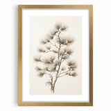 Vintage Botanical Art Prints – Pine Tree Illustration – Elegant Wall Art