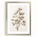 Vintage Botanical Art Prints – Pine Tree Illustration – Elegant Wall Art