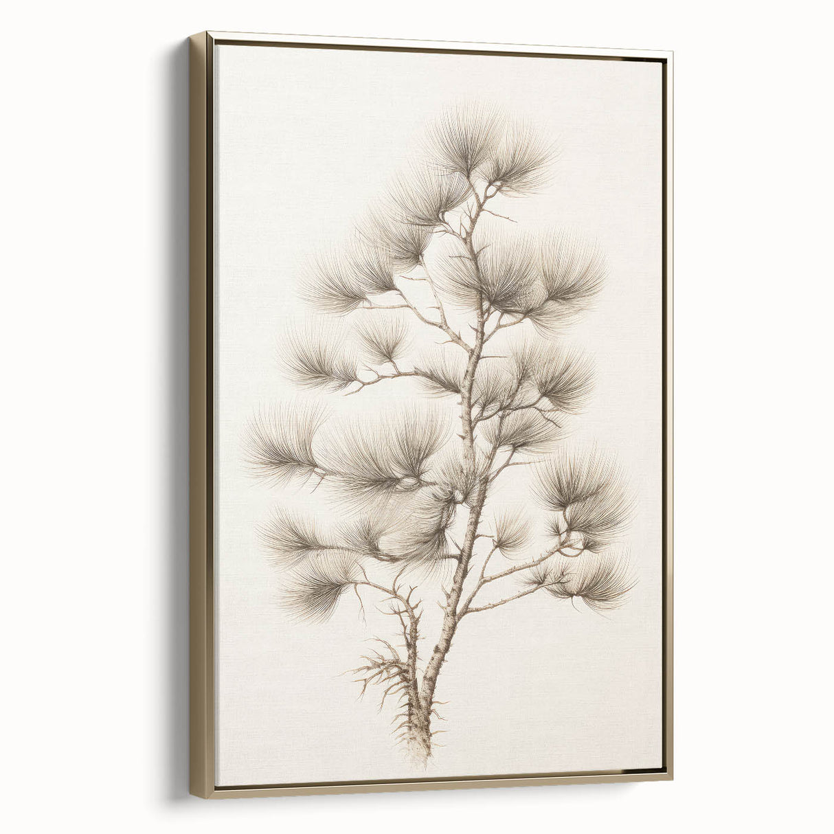 Vintage Botanical Art Prints – Pine Tree Illustration – Elegant Wall Art