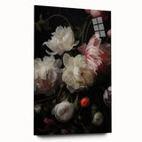 Vintage Botanical Art Print: Antique Floral Illustration with Peonies