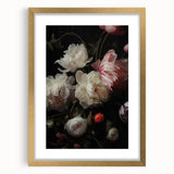 Vintage Botanical Art Print: Antique Floral Illustration with Peonies