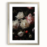 Vintage Botanical Art Print: Antique Floral Illustration with Peonies