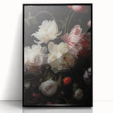 Vintage Botanical Art Print: Antique Floral Illustration with Peonies