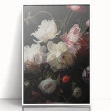 Vintage Botanical Art Print: Antique Floral Illustration with Peonies