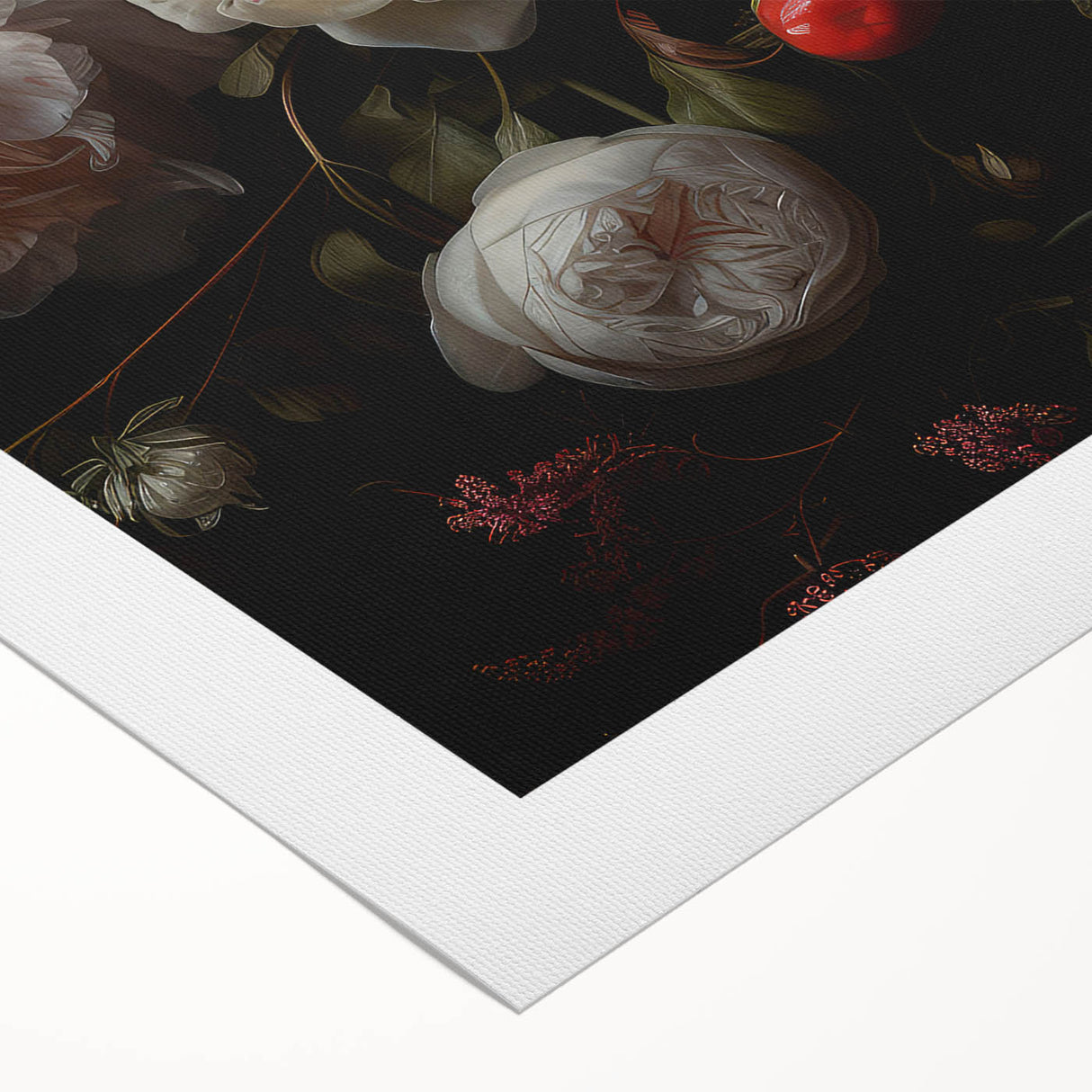 Vintage Botanical Art Print: Antique Floral Illustration with Peonies