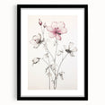 Vintage Botanical Art Print: Elegant Floral Sketch with Soft Details